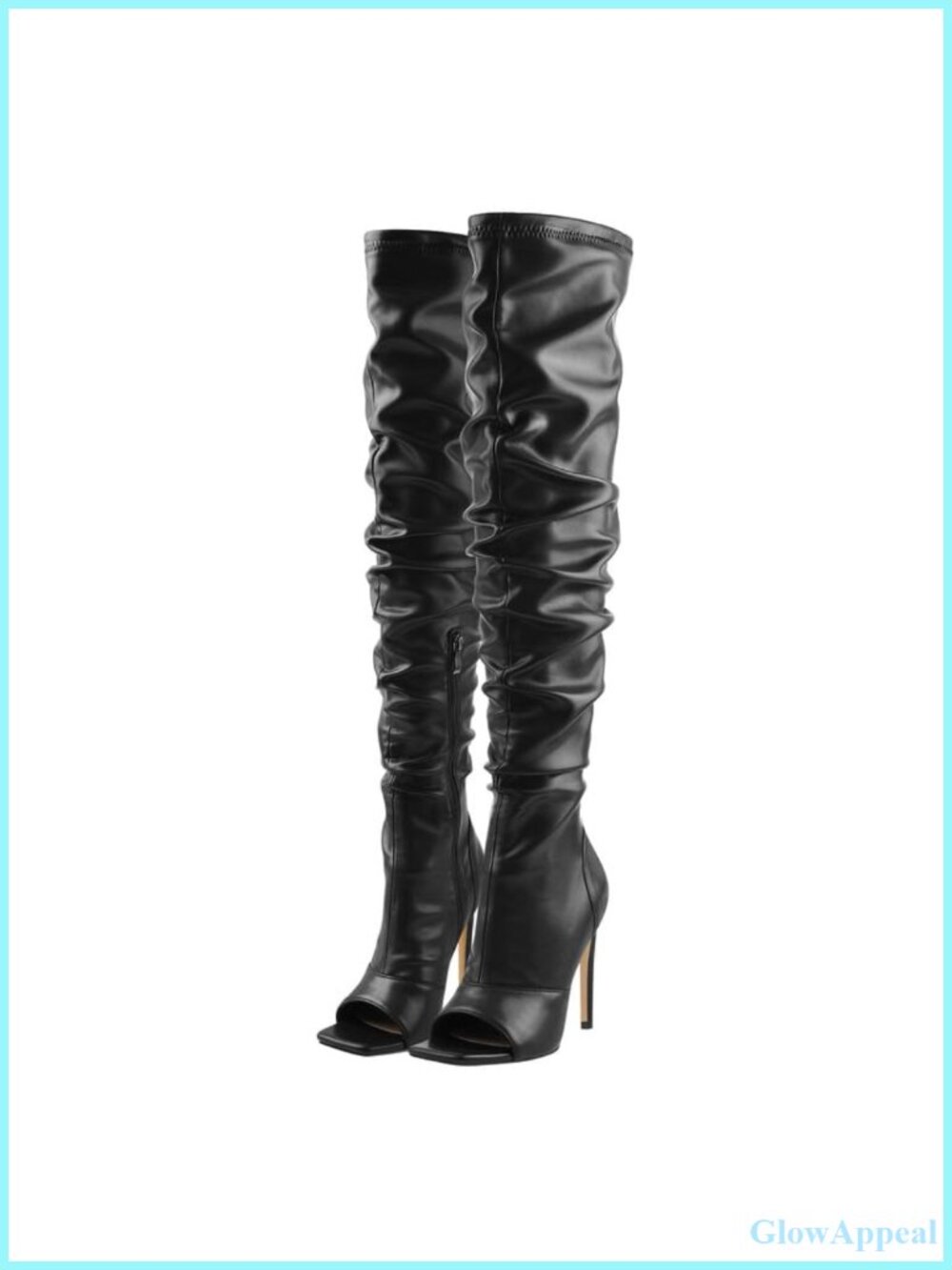 LISHAN Stiletto Heel Over-the-Knee Boots Pointed Toe Zipper